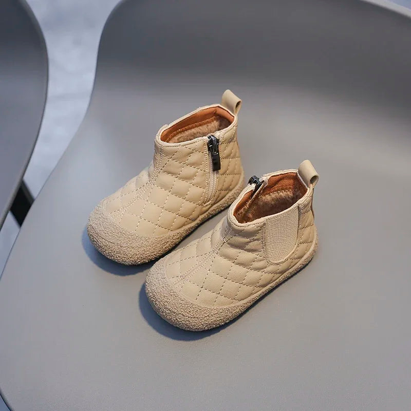 Winter Boots for Baby Boys Outdoor Girls Snow Boots Plush Children Cotton Shoes Non-slip Kids Casual Shoes Infant Toddler Shoes