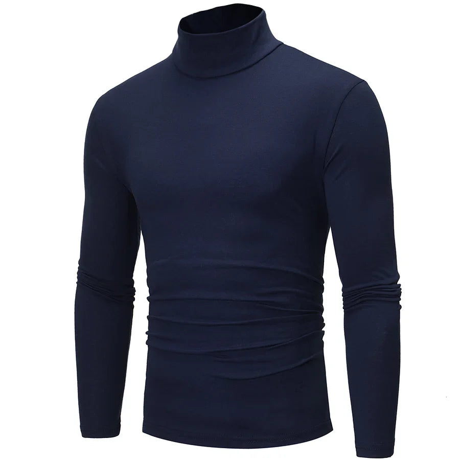 Men’s Thermal Shirt – Slim Fit High Neck Long Sleeve Winter Top
