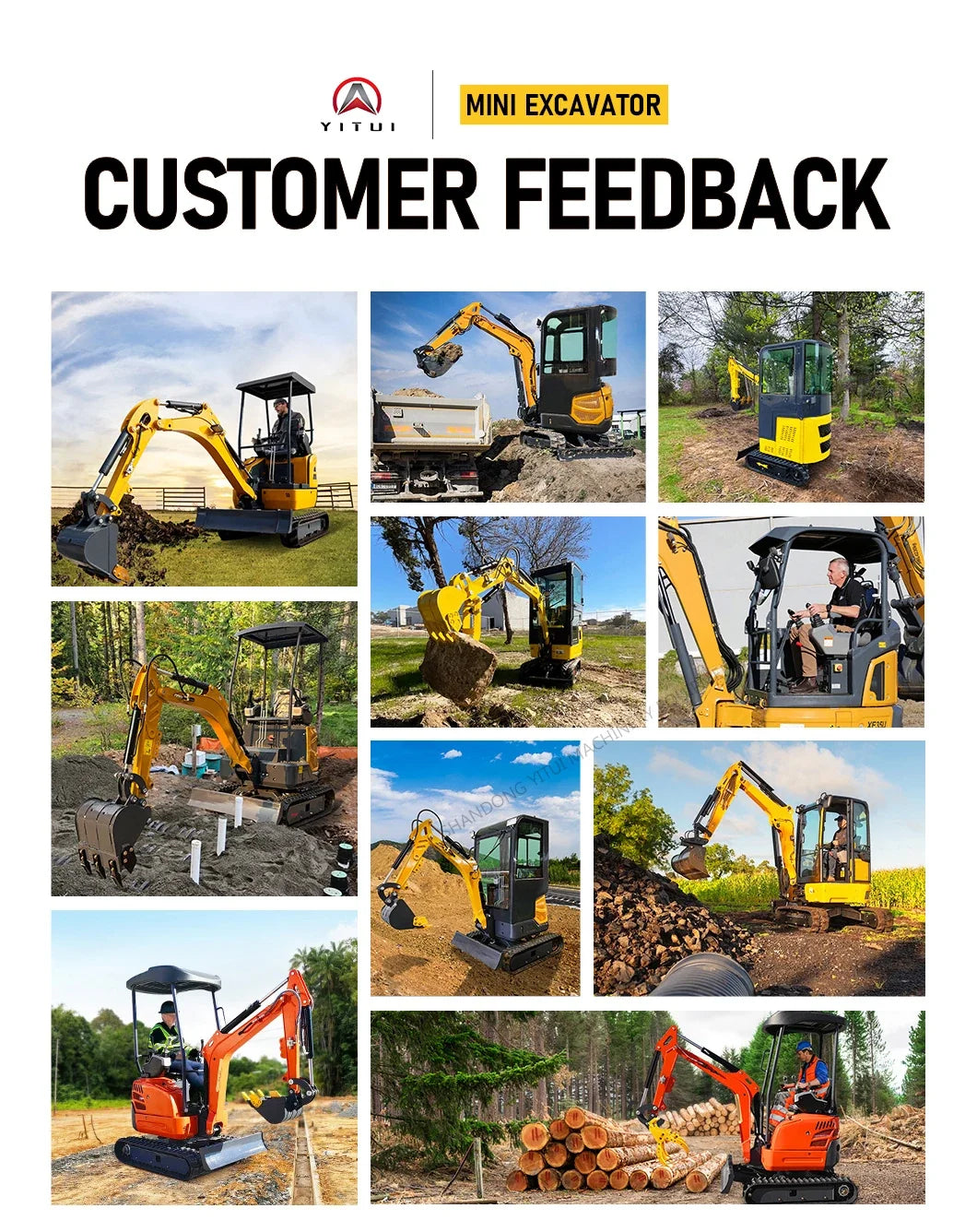Customized 1.5ton Micro Mini Excavator Quick Start Stable Power Output Custom Color For Greenhouse & Small Farm Construction