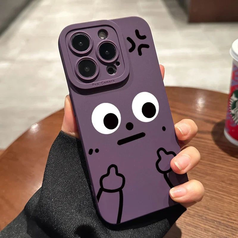 Cartoon Funny Middle Finger Phone Case