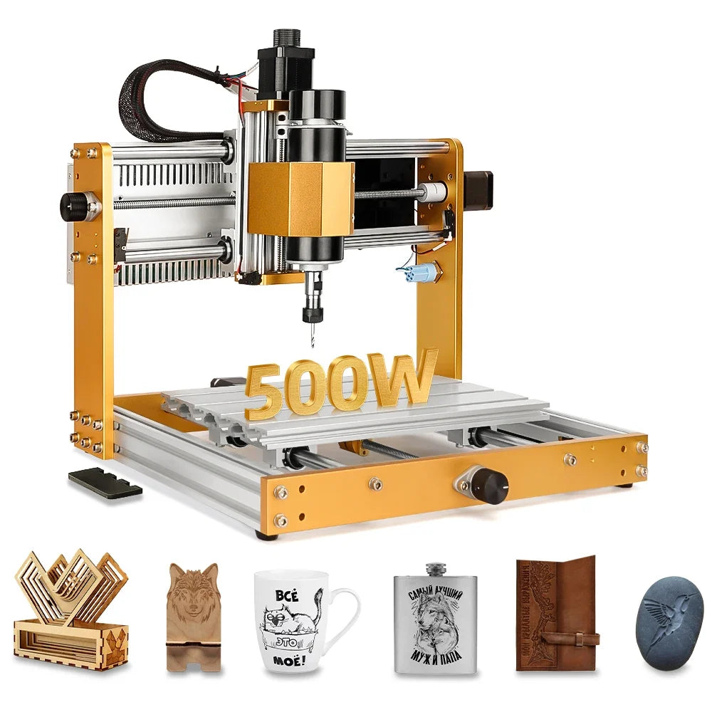 CNC Router Machine 3018Pro Max 500W, GRBL Offline ControlAll Aluminum Frame CNC Milling Machine for Wood Metal Carving Cutting