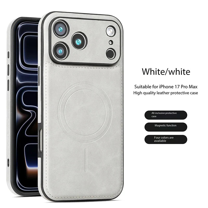For Magsafe Magnetic Leather Phone Case For iPhone
