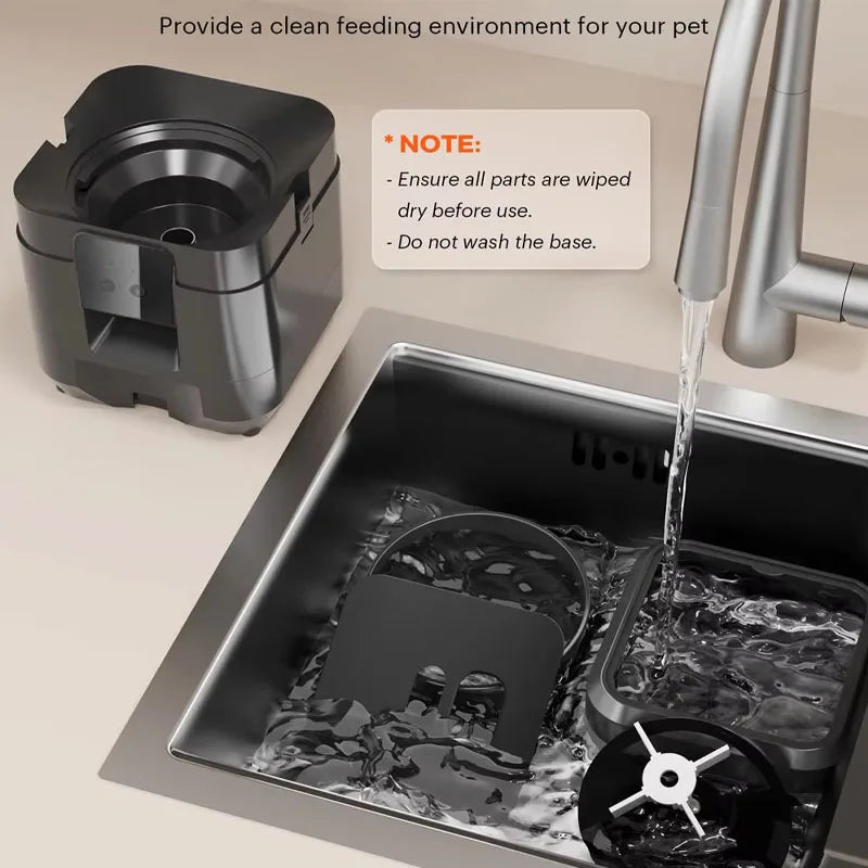 Smart Pet Feeder 2L Automatic Wifi Enabled Dry Food Dispenser for Cat Dog Home Use App Control Pet Supplies Auto Feeding System.