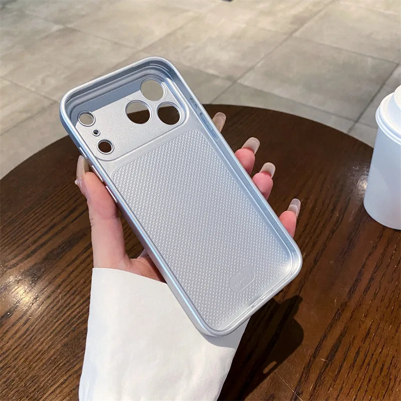 Luxury Solid Colors Large Window Leather Texture Magnetic Phone Case For iPhone