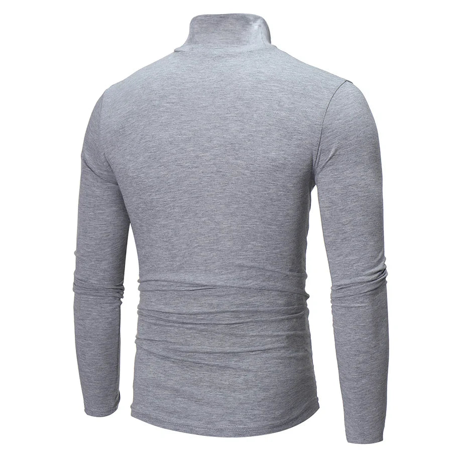 Men’s Thermal Shirt – Slim Fit High Neck Long Sleeve Winter Top