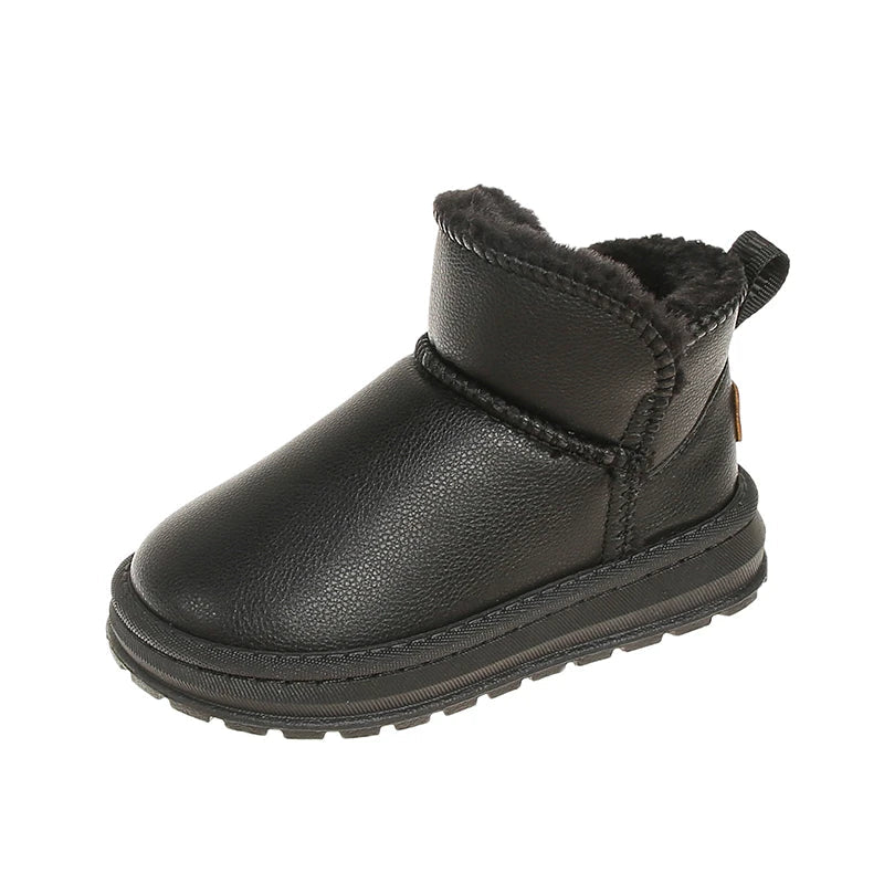 2025 Winter Children Snow Boots Boys Girls Fashion Warm Thick Plush Waterproof Ankle  Anti-skid Kids Boots Classic Rubber Shoes