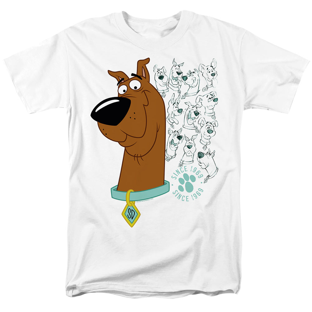 Scooby Doo Evolution Of Scooby Doo Mens T Shirt White Officially Licensed