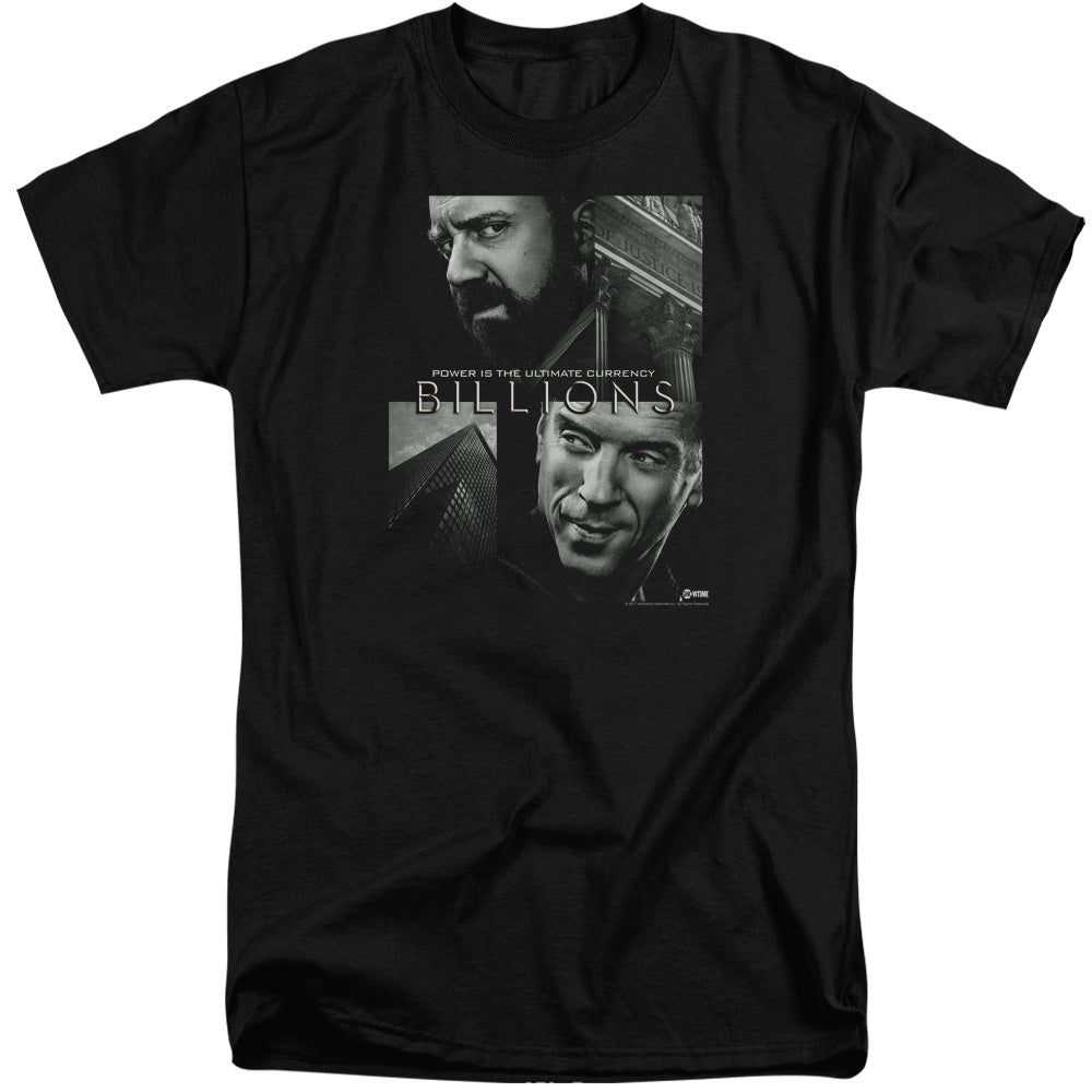 Billions Currency Poster Mens Tall T Shirt Black Officially Licensed
