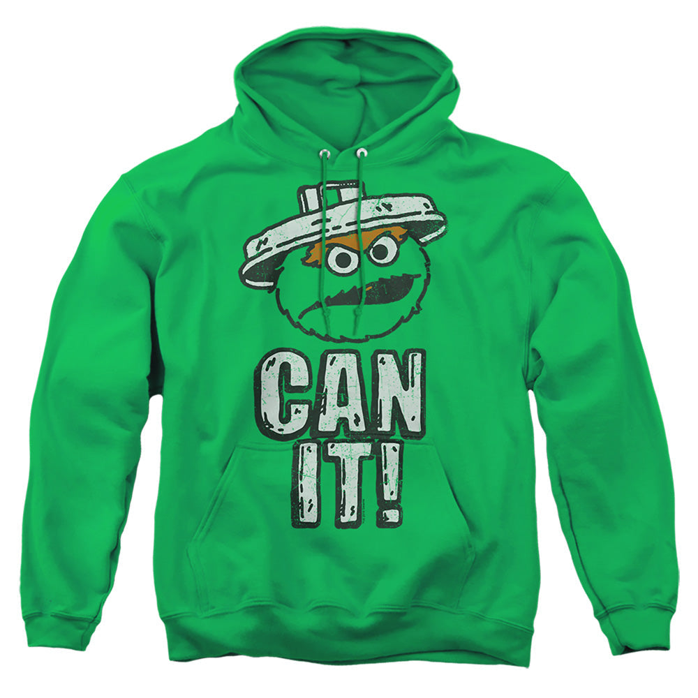 Sesame Street Can It Mens Hoodie Kelly Green Officially Licensed