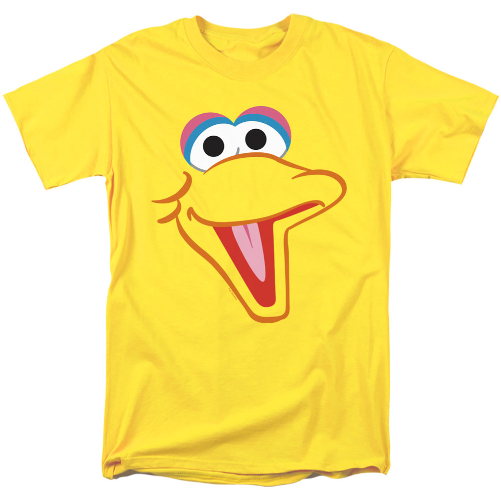 Sesame Street Big Bird Head Mens T Shirt Yellow Officially Licensed
