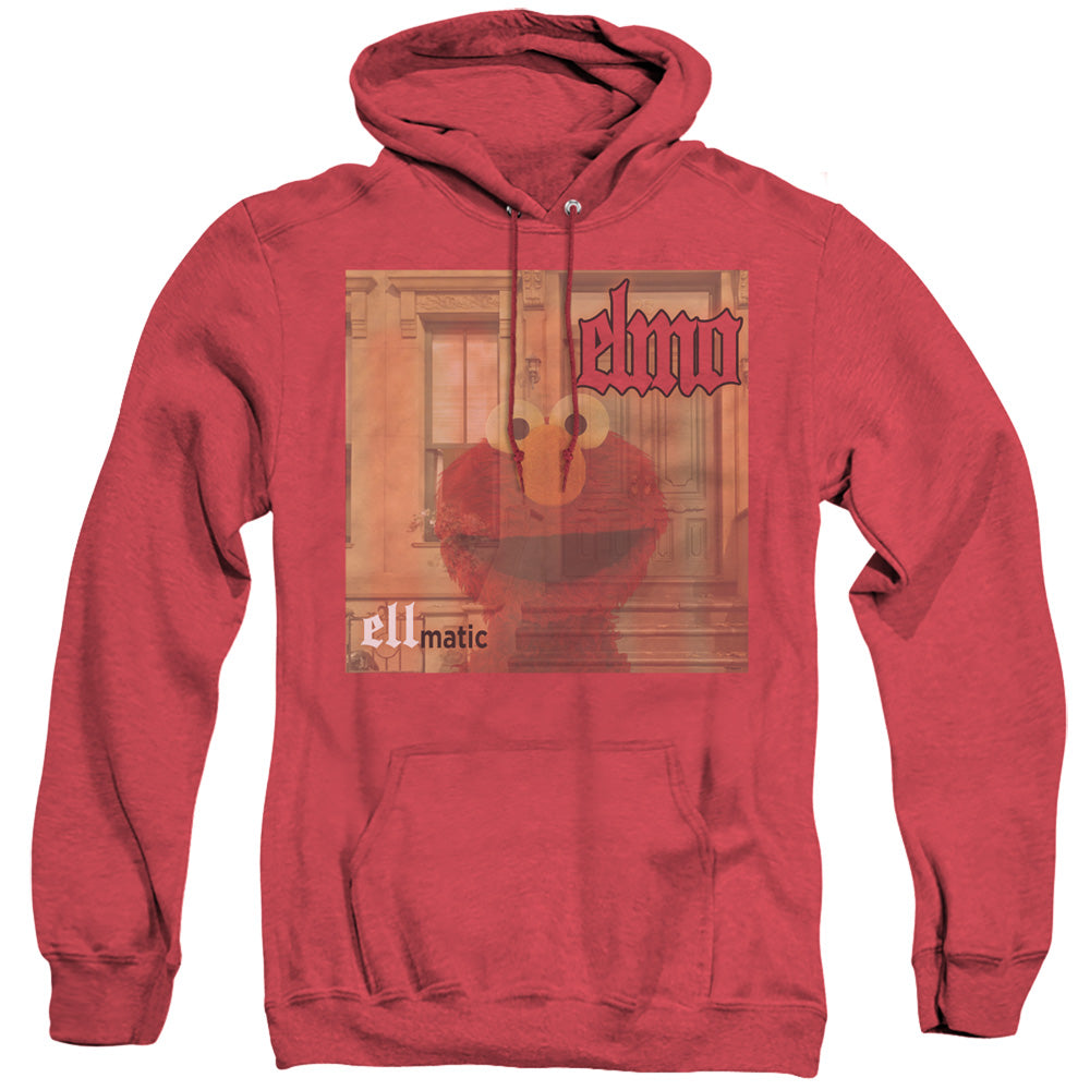 Sesame Street Ellmatic Heather Mens Hoodie Red Officially Licensed