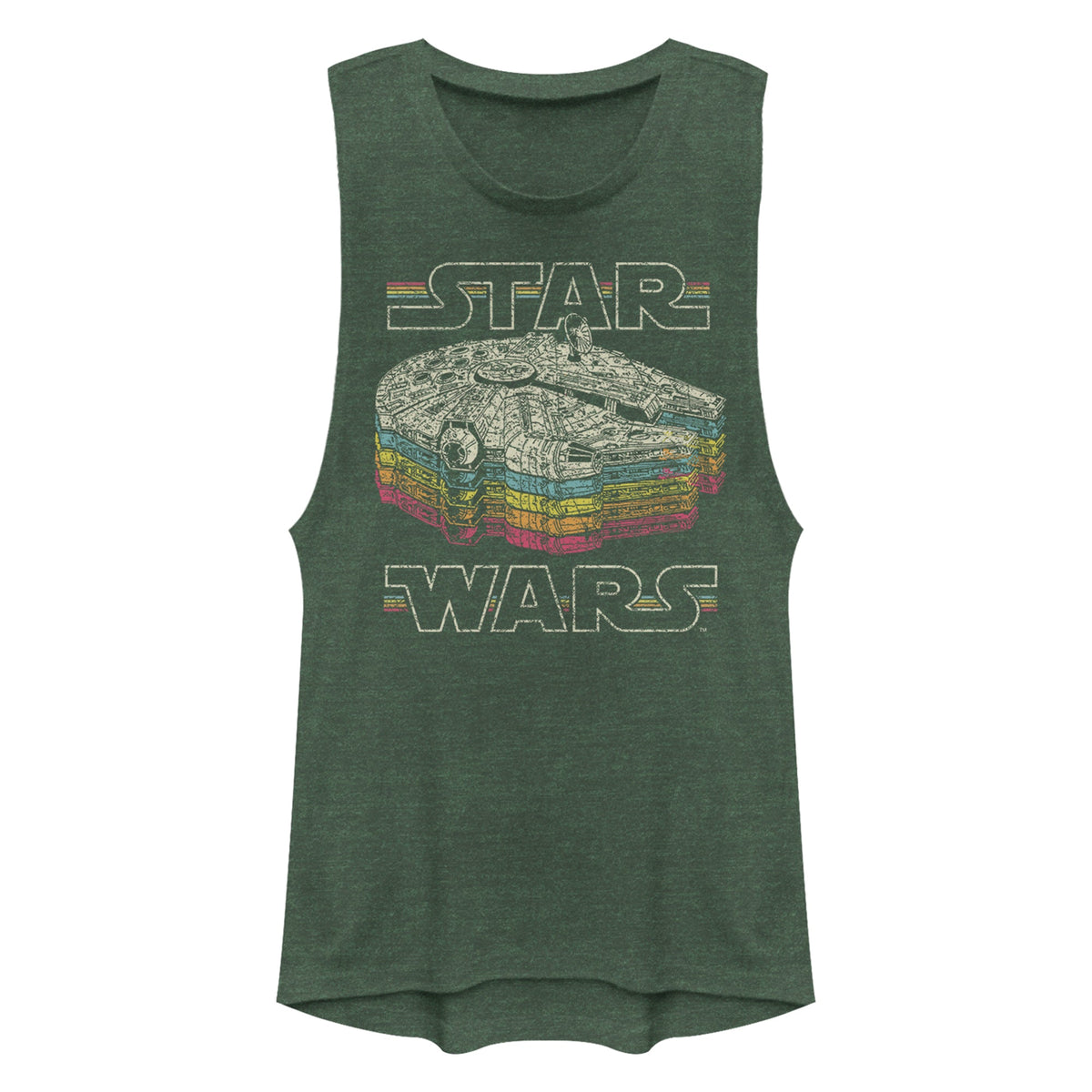 Star Wars Retro Color Juniors Muscle Tee