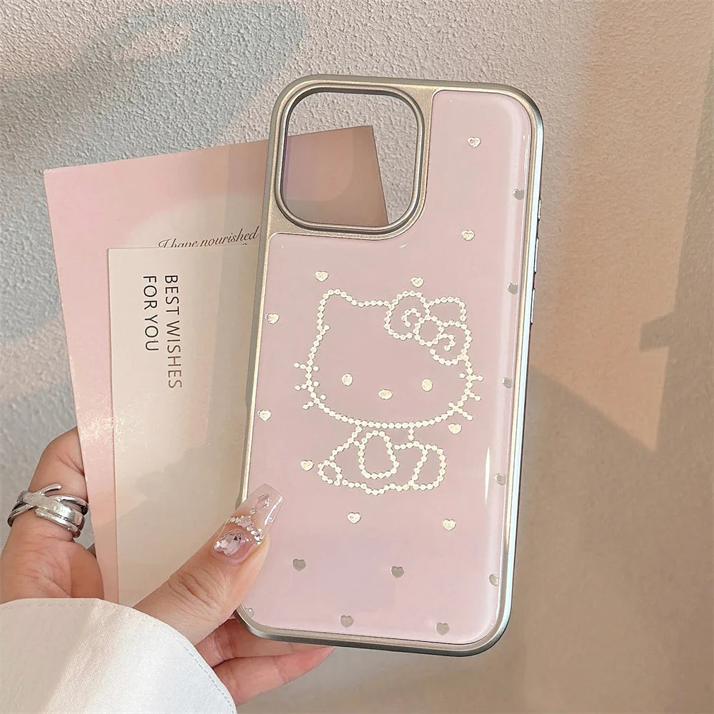 Luxury Plating Candy Cute Hello Kitty Phone Case