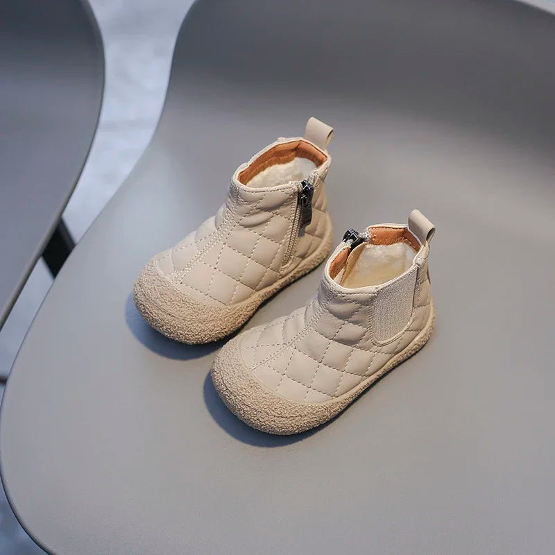 Winter Boots for Baby Boys Outdoor Girls Snow Boots Plush Children Cotton Shoes Non-slip Kids Casual Shoes Infant Toddler Shoes