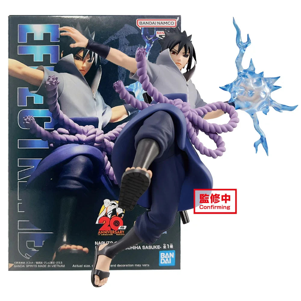 Naruto Shippuden Anime Figures, UZUMAKI NARUTO, Sasuke Uchiha Battle Pose Rasengan Chidori PVC 15 CM
