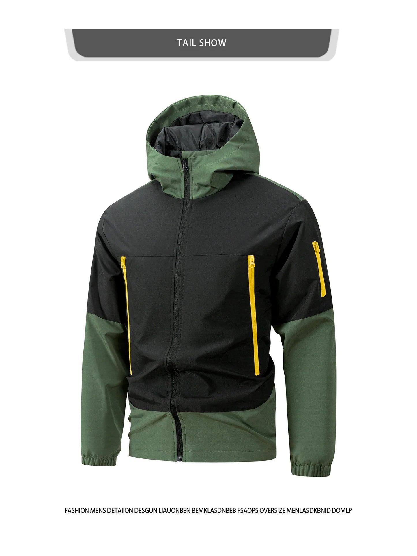 Men Windproof Jacket – Hooded Sportswear for Outdoor Autumn & Winter