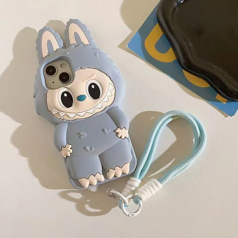 3D Cartoon Kawaii Monster Rabbit Soft Silicone Phone Case For iPhone