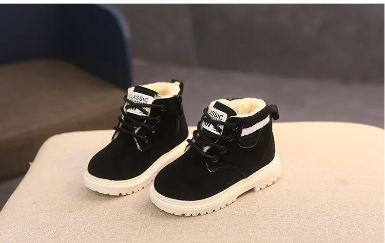 Kids Winter Boots Cotton Fabric Spring Autumn Children Shoes Baby Toddler Boys Girls Boots