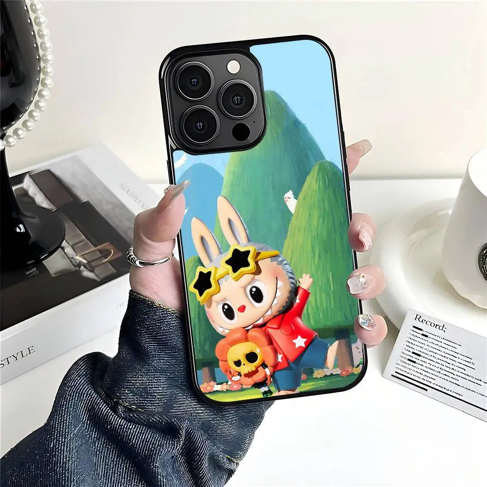 Cute Dolls LABUBU Coffee Phone Case Suitable For iPhone