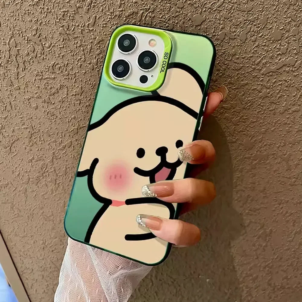Cute Anime Dog Lovers Couple Phone Case
