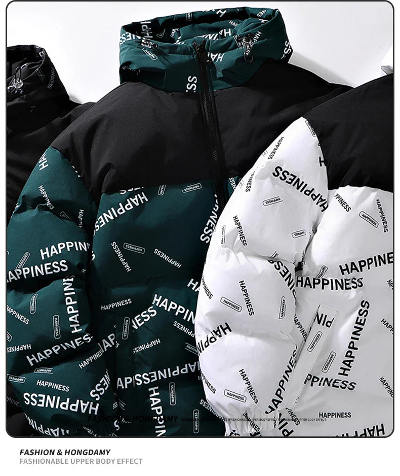 Men Winter Parka – Thick Warm Cotton-Padded Hooded Coat