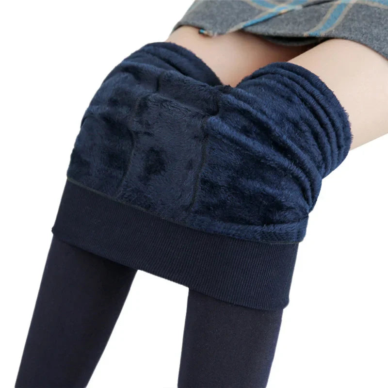 Women Winter Leggings – High Waist Warm Velvet Stretch Pants