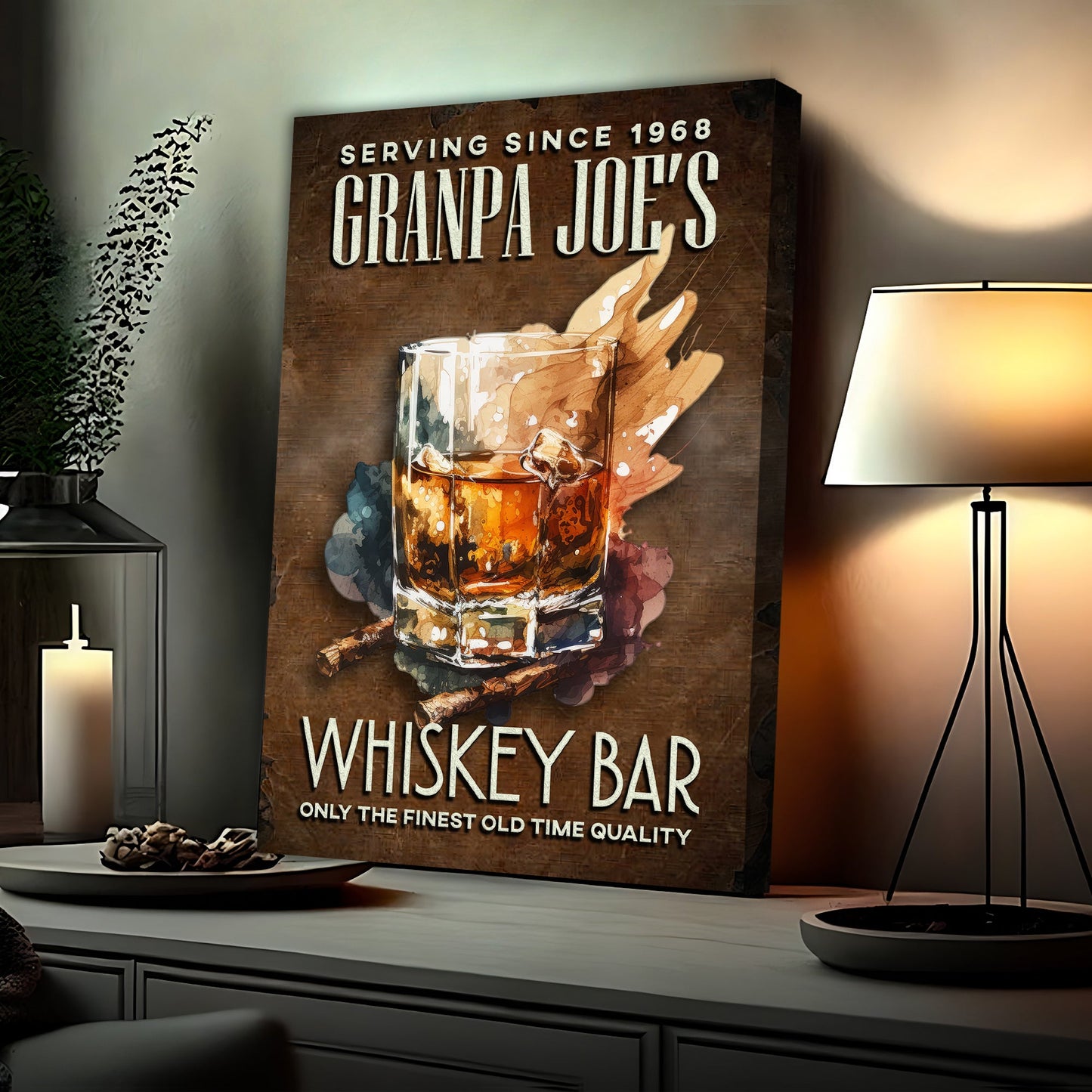 Only The Finest Whiskey Bar Sign
