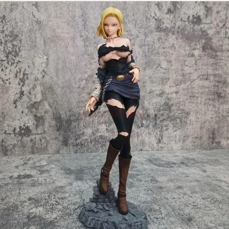 Tattered Android 18 Figure, Dragon Ball Z Sexy Figurine, Anime Gifts 12 in