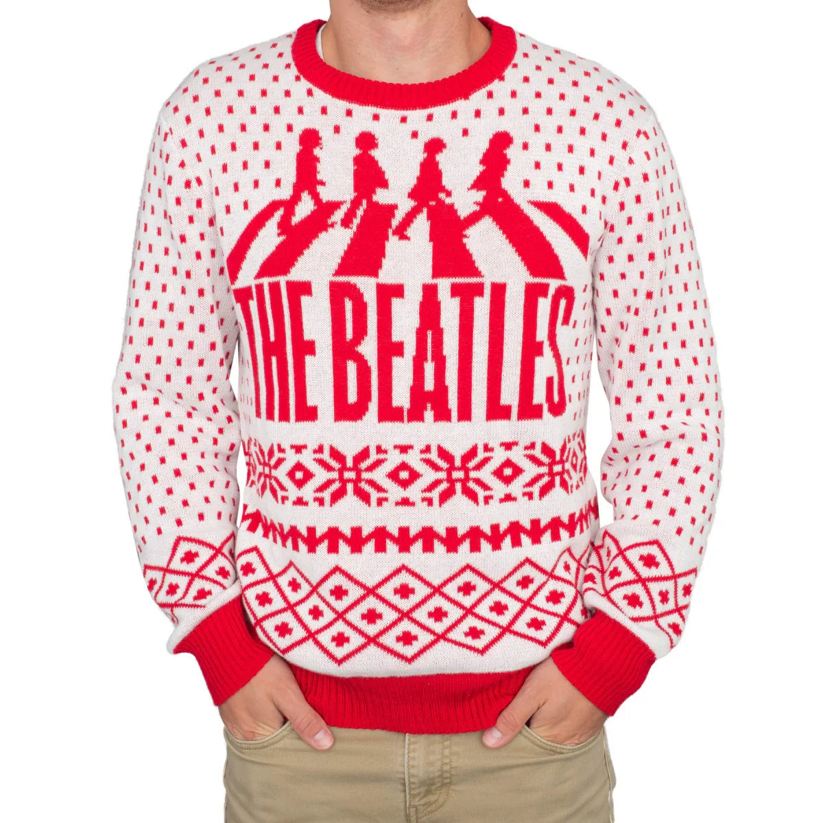 The Beatles Abbey Road LP Cover Unisex Ugly Christmas Sweater