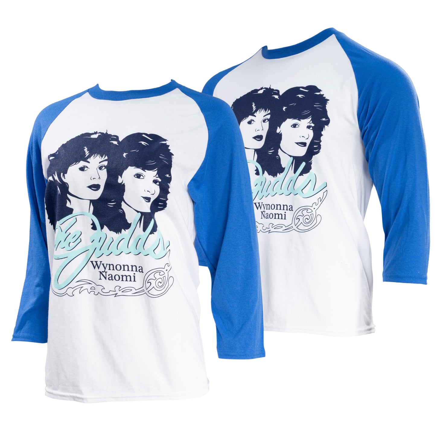 Step Bros Classic Music Singers Duo's Raglan Blue and White Tribute Movie T-shirt Tee