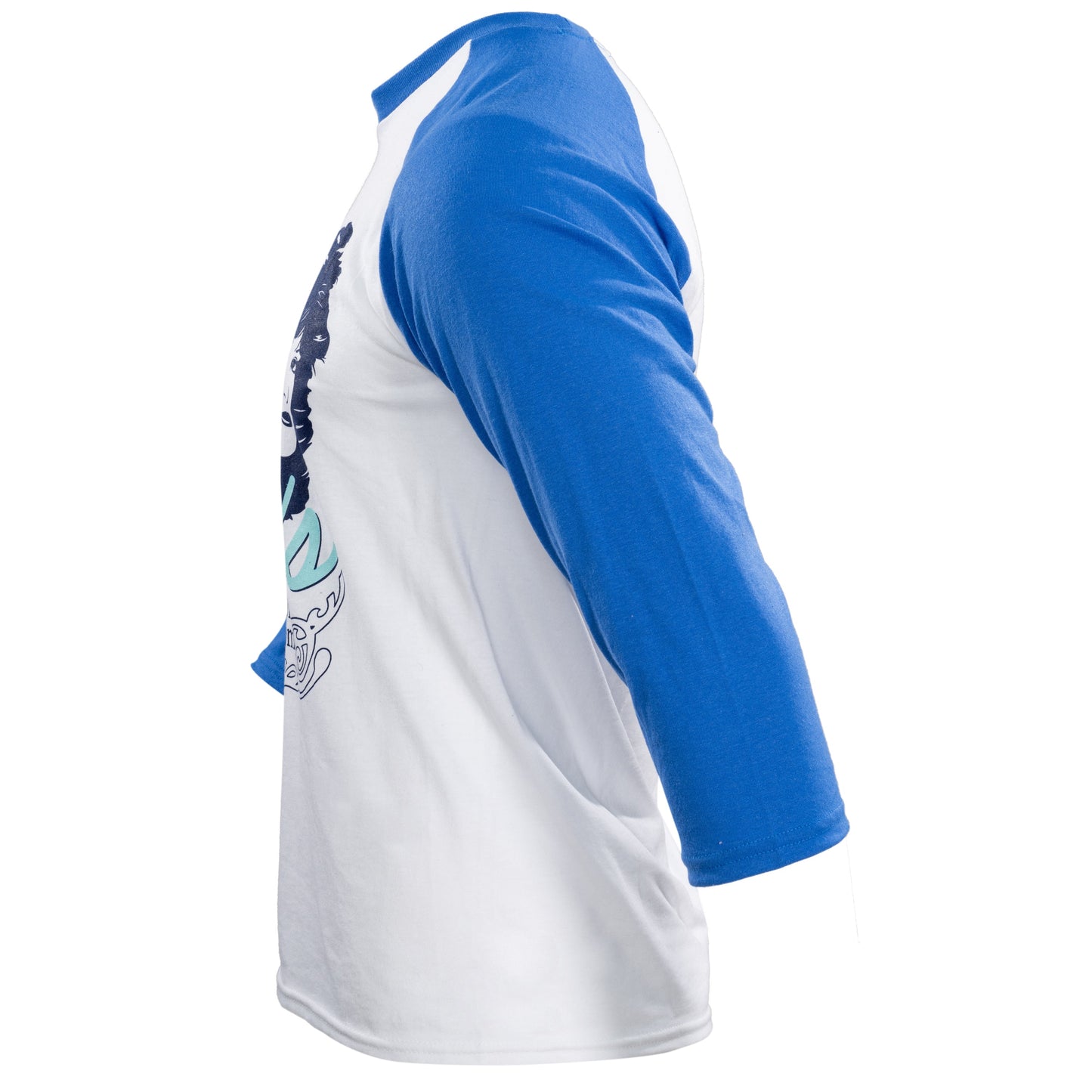 Step Bros Classic Music Singers Duo's Raglan Blue and White Tribute Movie T-shirt Tee