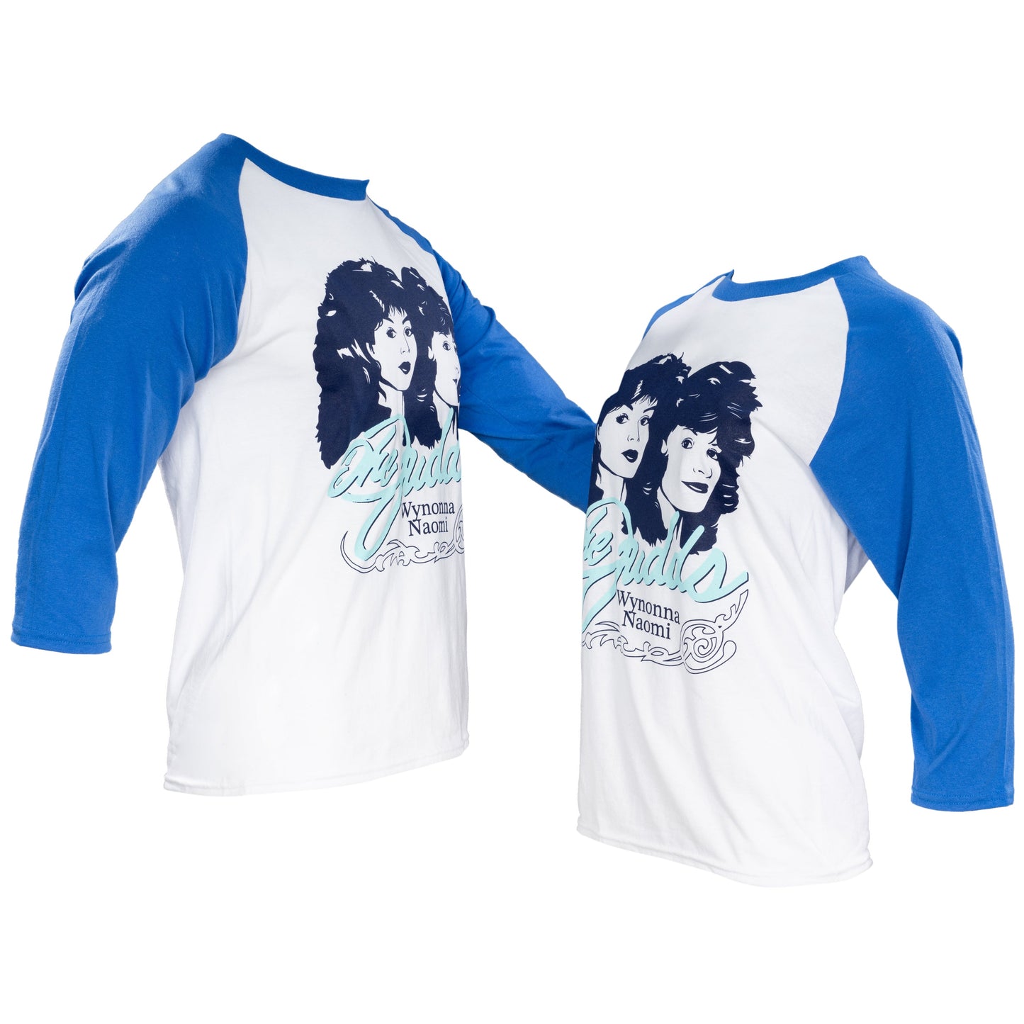 Step Bros Classic Music Singers Duo's Raglan Blue and White Tribute Movie T-shirt Tee