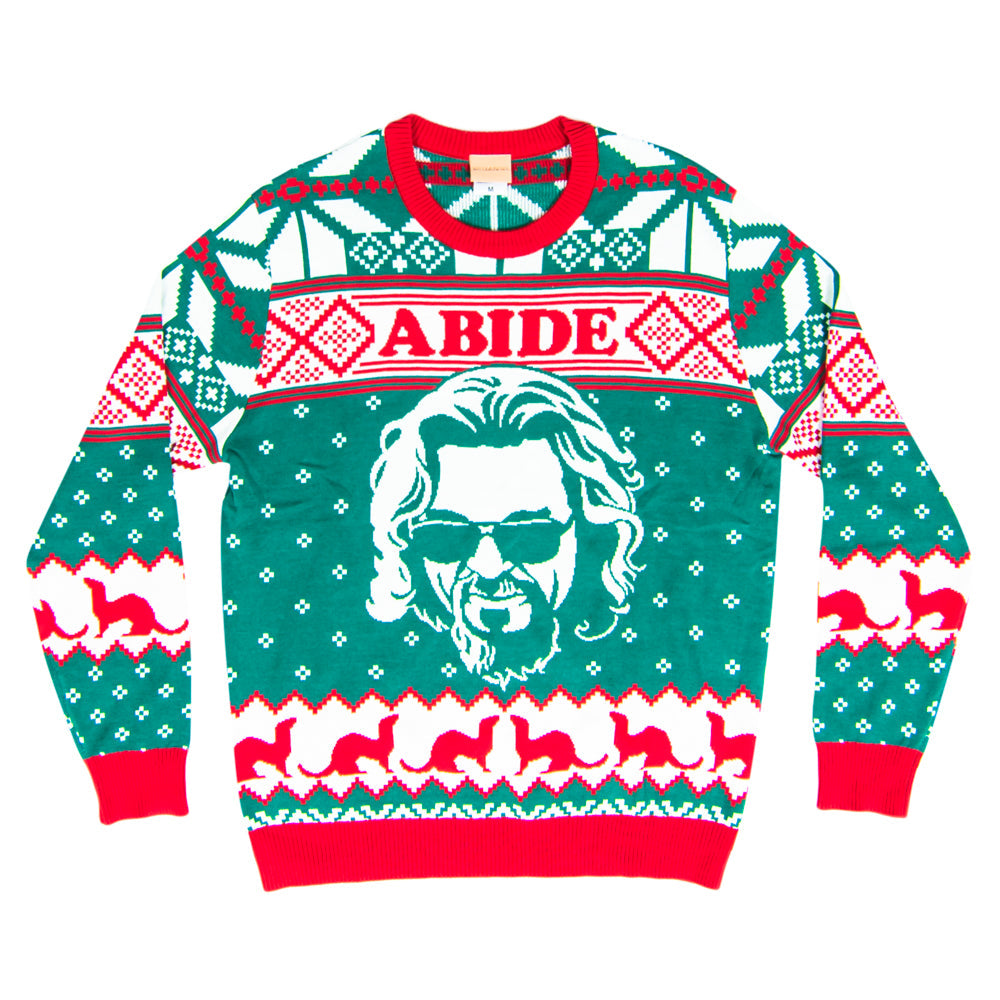 The Big Lebowski Dude Abide Marmot Bowling Unisex Ugly Christmas Sweater