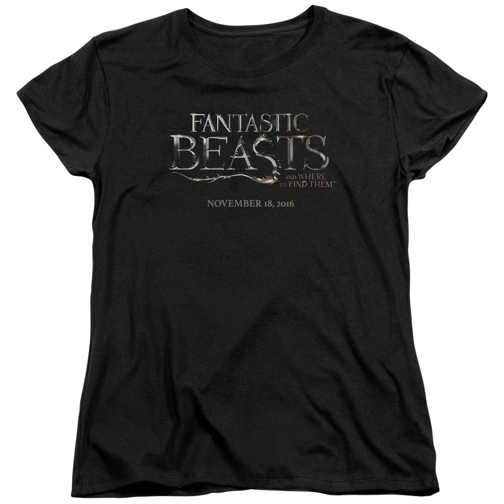 Fantastic Beasts Logo 2 Womens T Shirt Black Officially Licensed