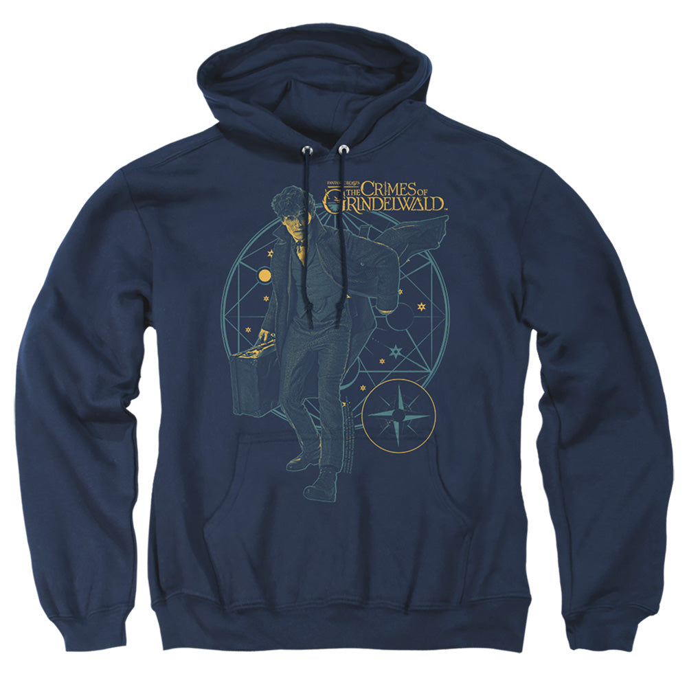 Fantastic Beasts 2 Suitcase Mens Hoodie Navy Officially Licensed