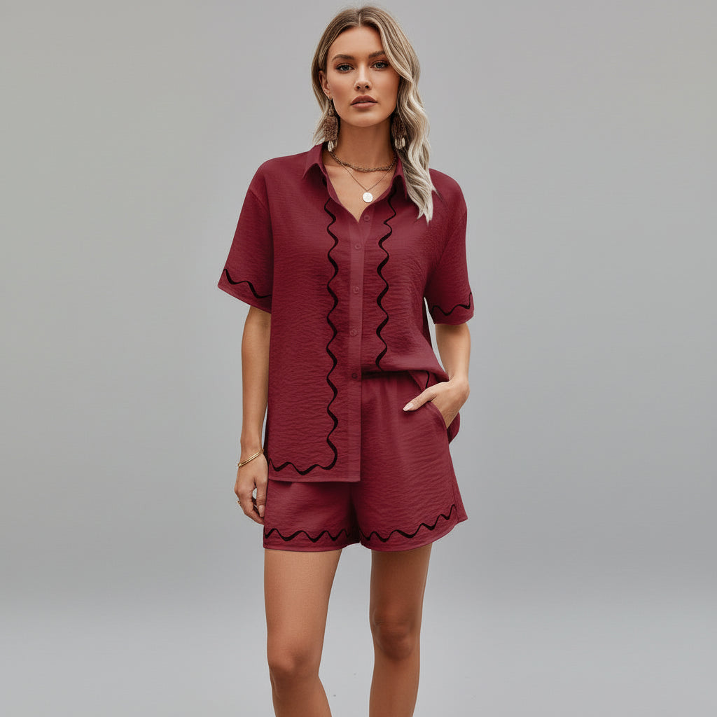 Casual Button Two-Piece