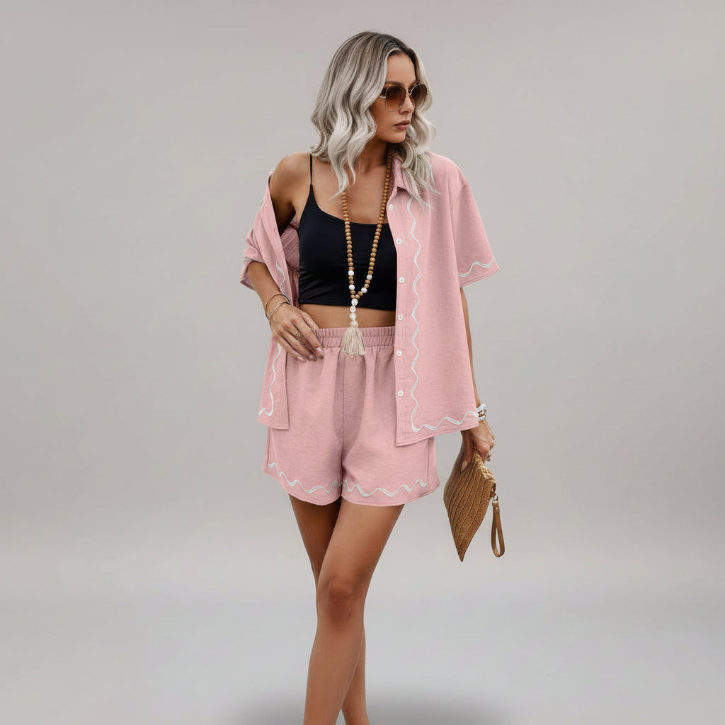 Casual Button Two-Piece