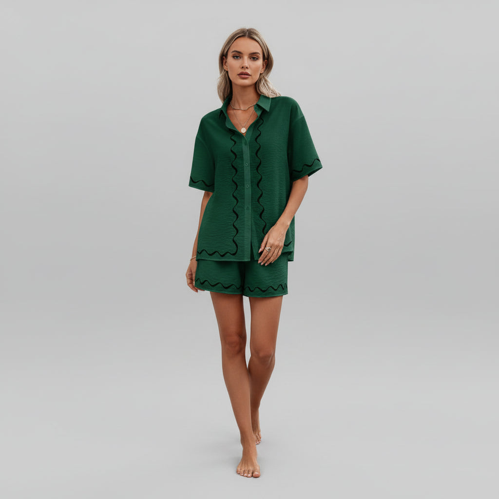 Casual Button Two-Piece