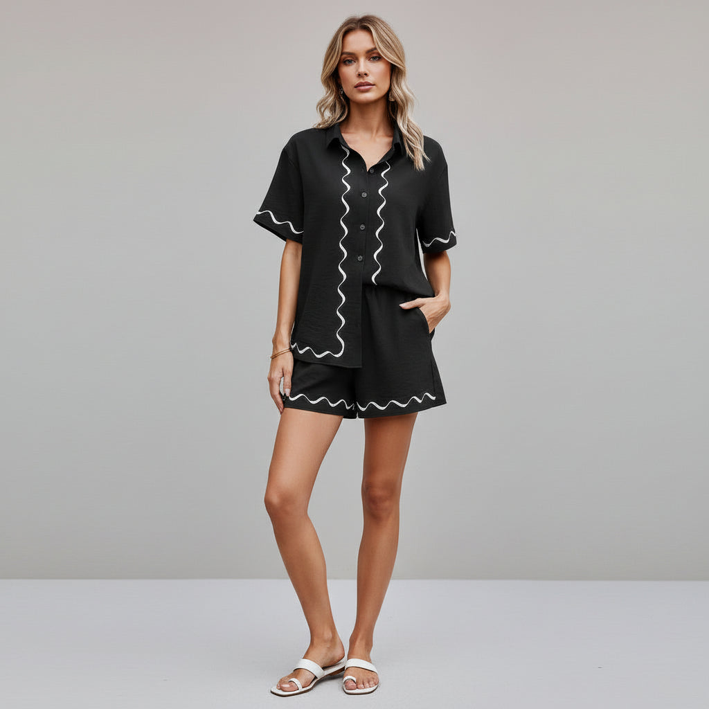 Casual Button Two-Piece