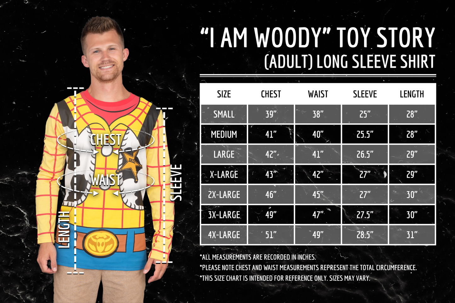 Toy Story Sheriff Adult Long Sleeve Costume T-shirt