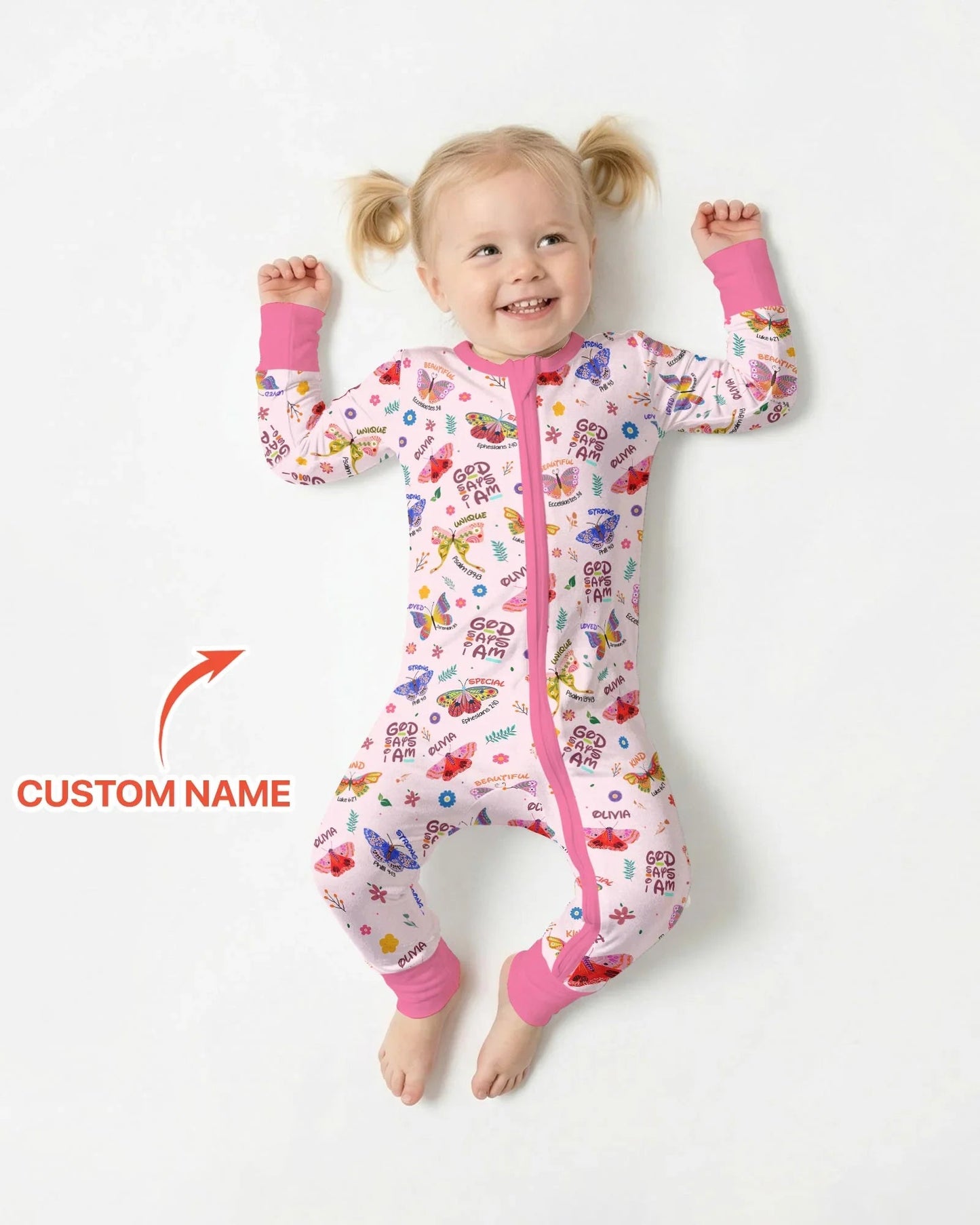 Custom Name God says I am Butterfly Convertible Zippy