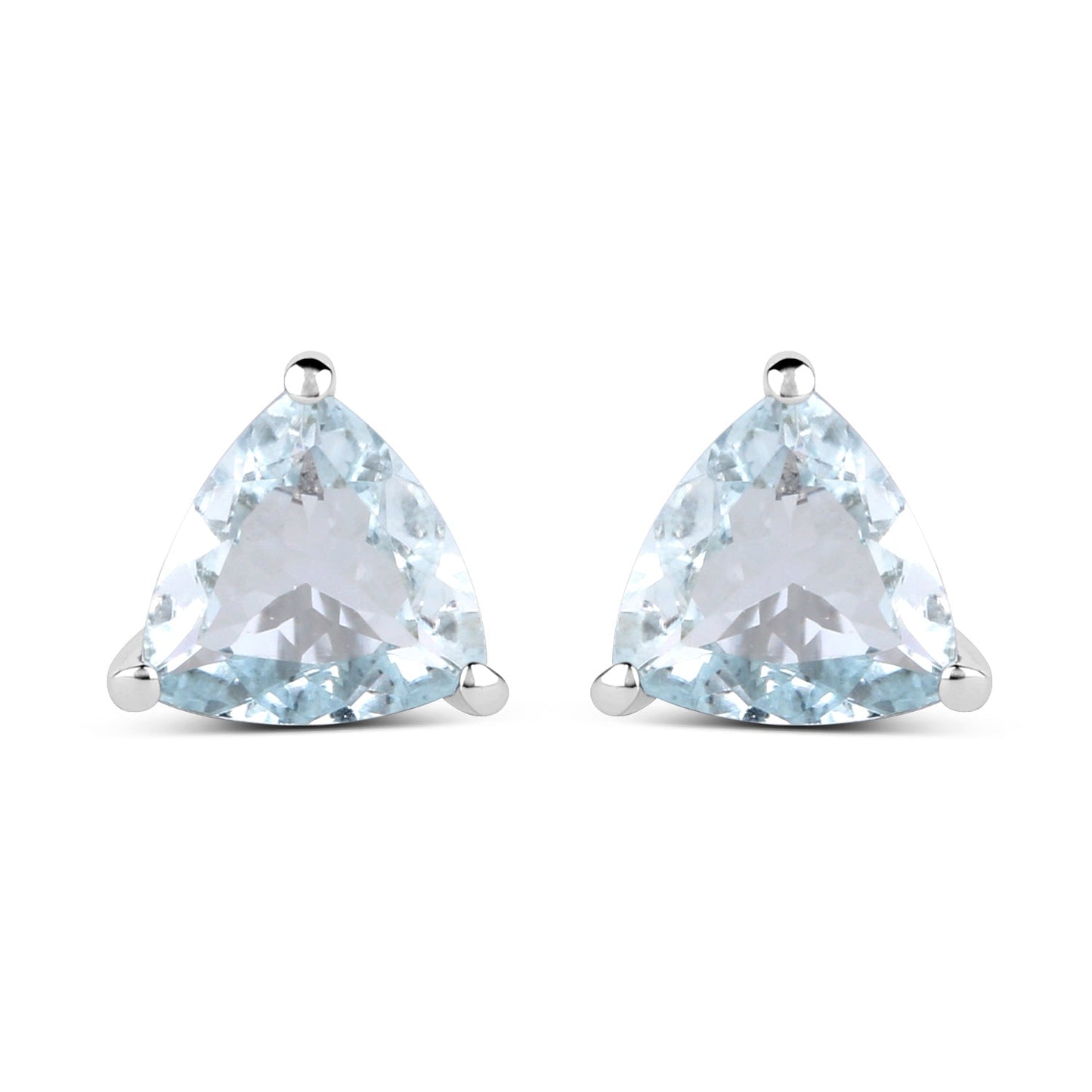 1.26 Carat Genuine Aquamarine .925 Sterling Silver Earrings