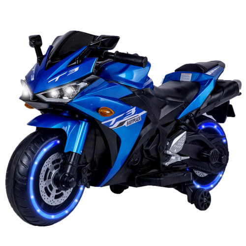 Kids Motorcycle,12V Motorcycle For Kids 3 4 5 6 Years Boys Girls 12v7ah Kids Motorcycle Ride On Toy With Training Wheels  Manual Throttle  Drive By Hand Lighting Wheels