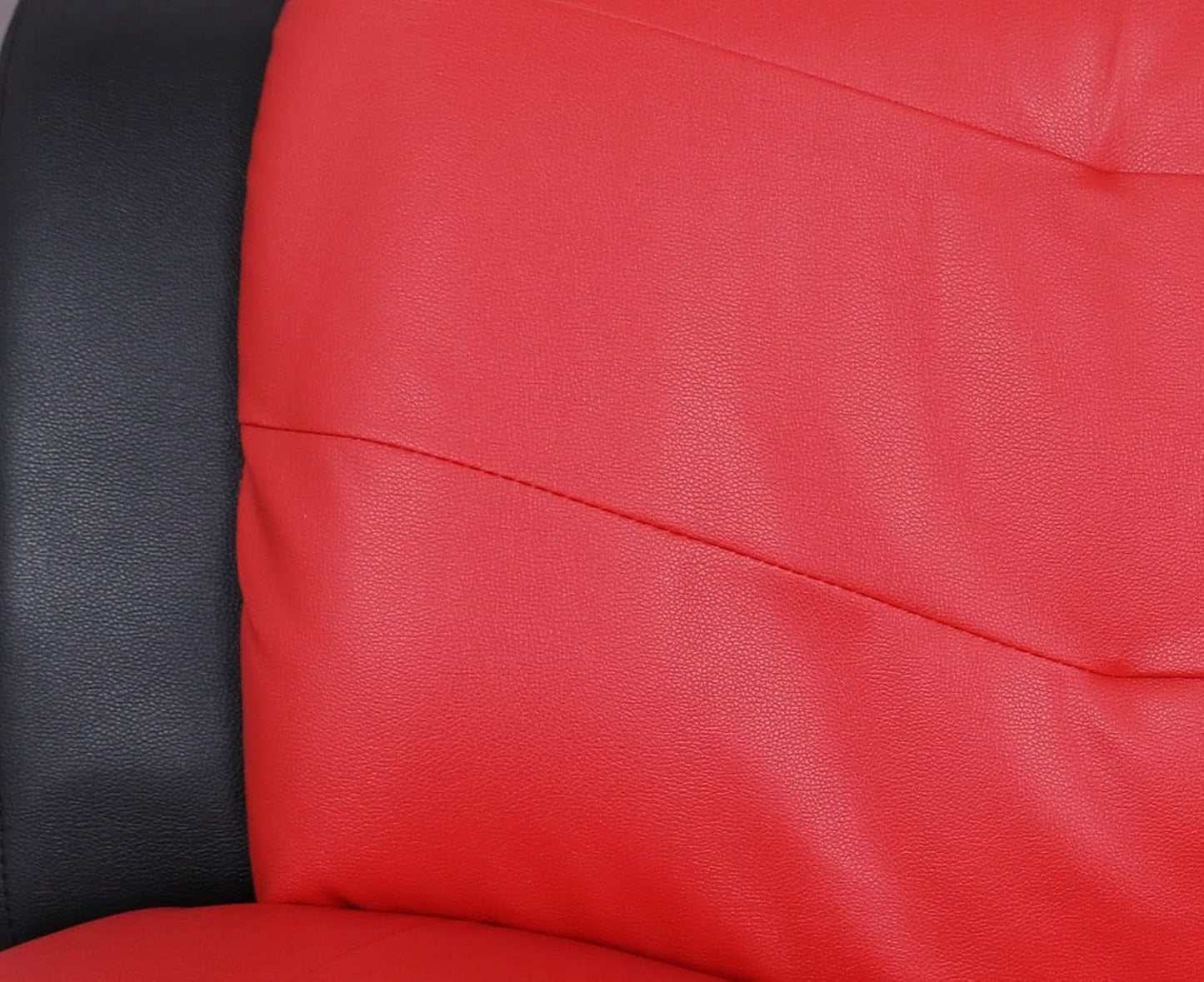 Aldo 3 Piece Modern Sofa Set Black Red Faux Leather