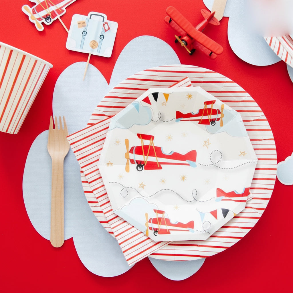 Red Fine Stripes Napkins (Set of 16)