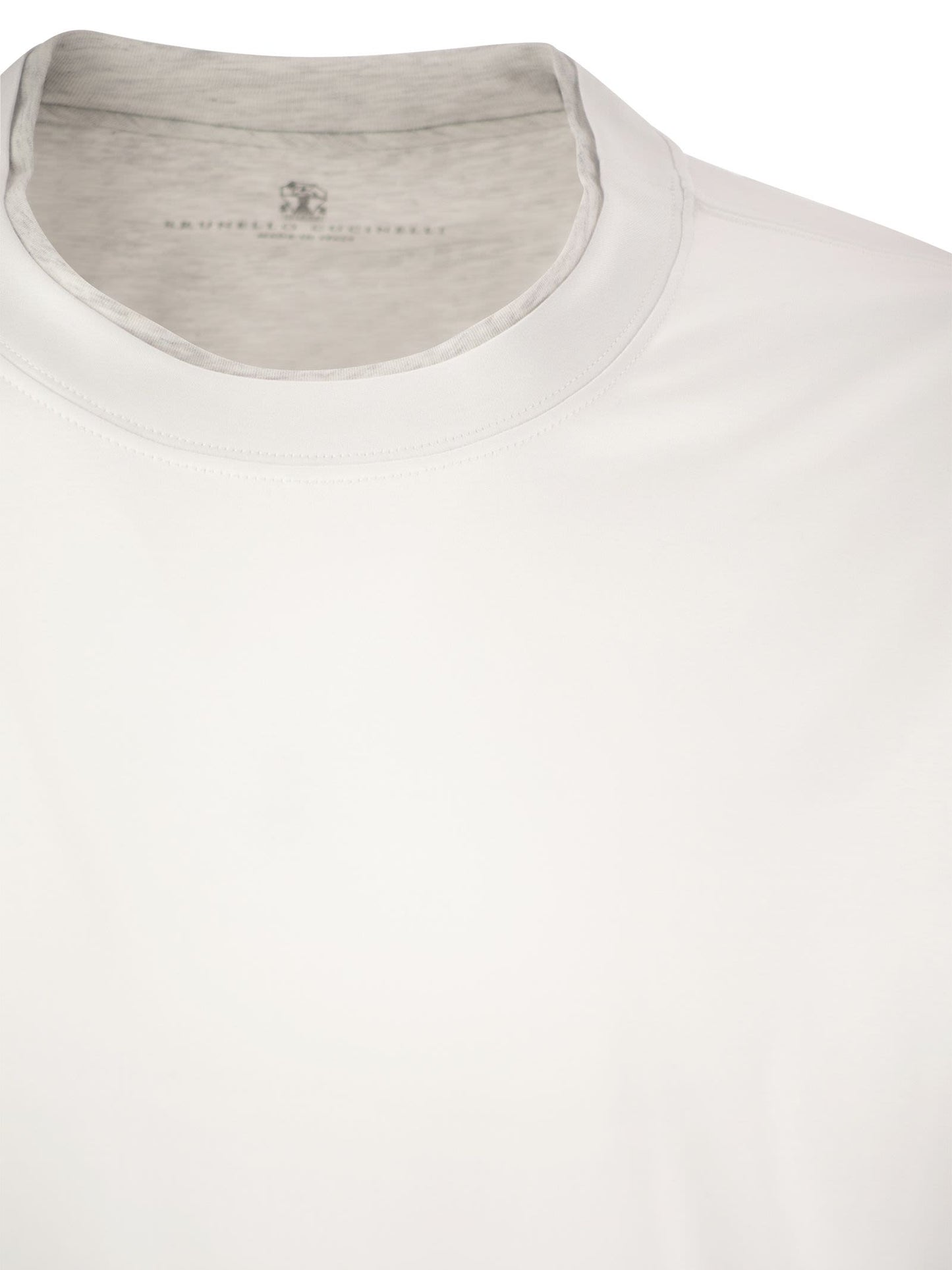 Brunello Cucinelli Men Slim Fit Crew-Neck T-Shirt In Lightweight Cotton Jersey