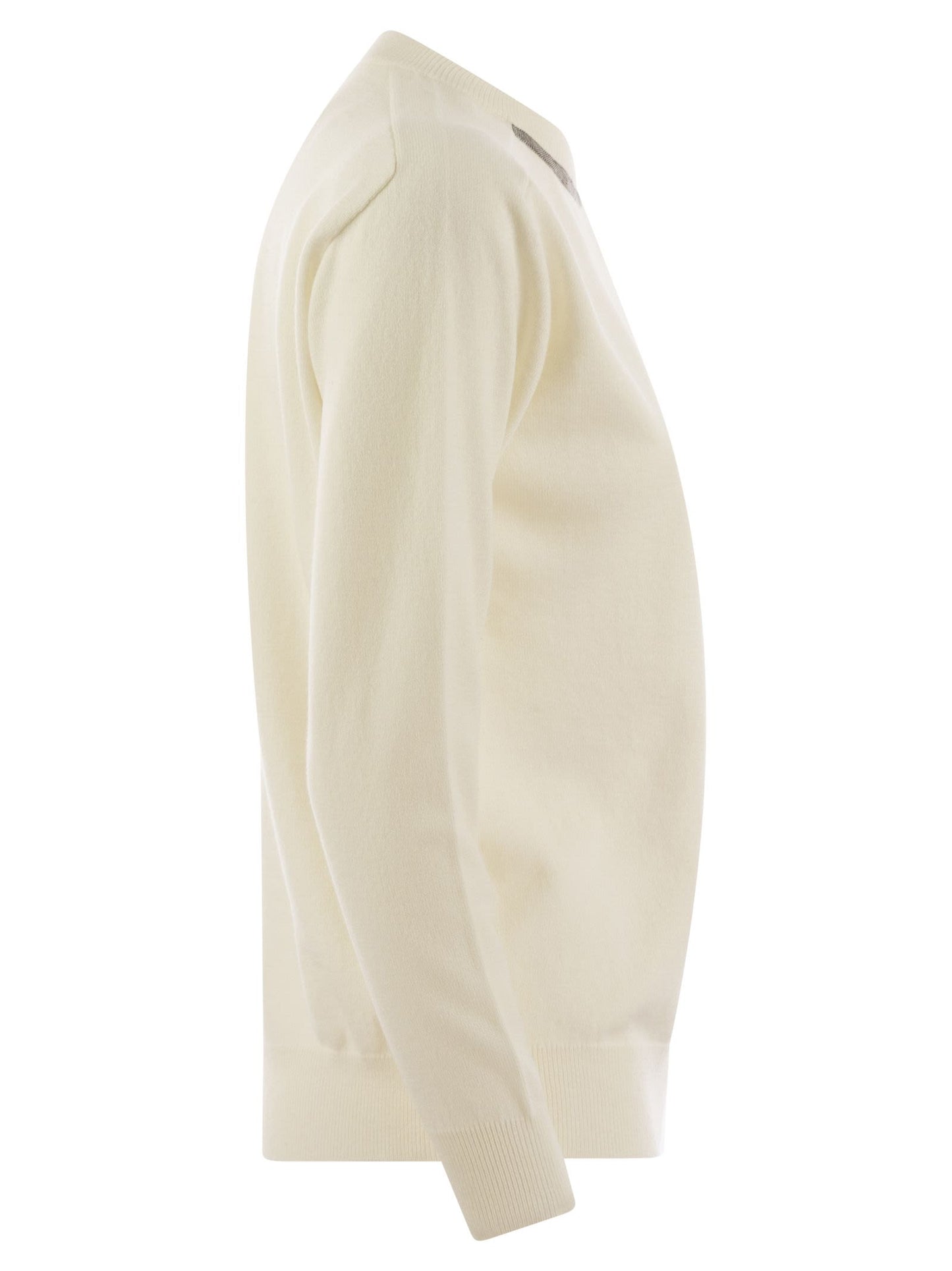 Brunello Cucinelli Women Cashmere Sweater With Neck Jewel