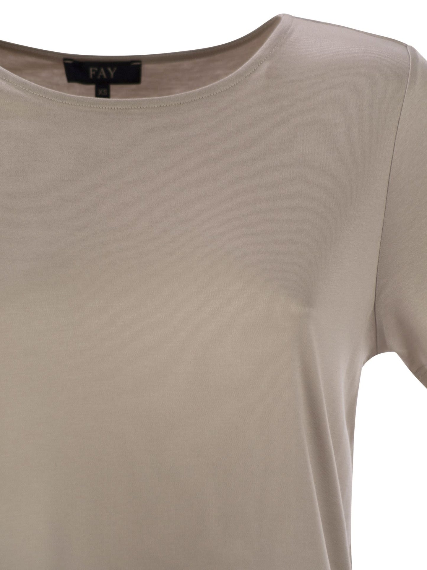 Fay Women Jersey T-Shirt With Boat Neckline