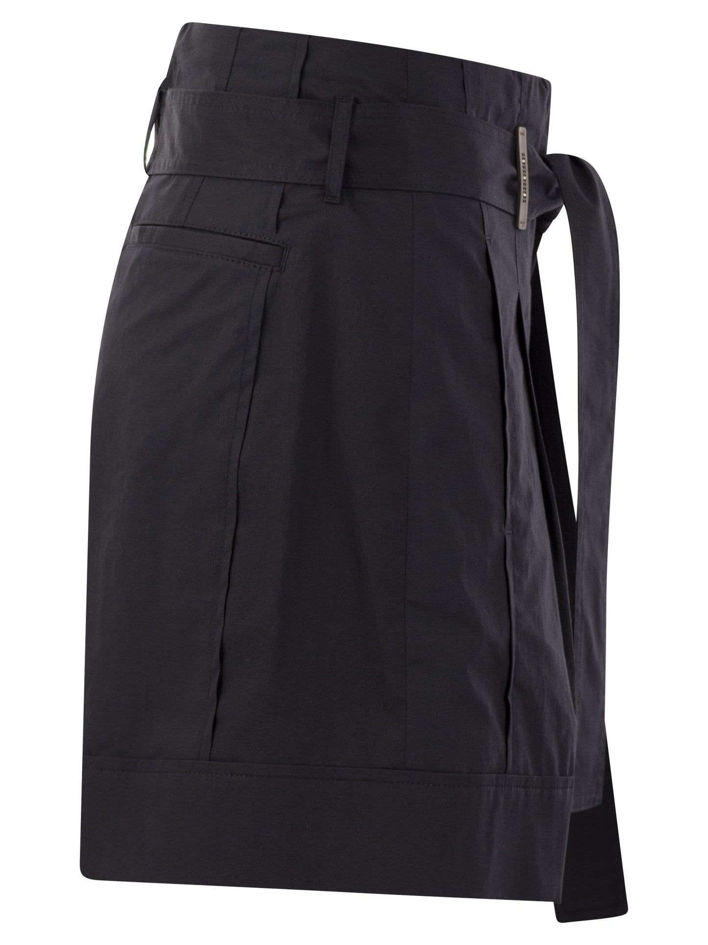 Peserico Women Short With Pleats And Stretch Cotton