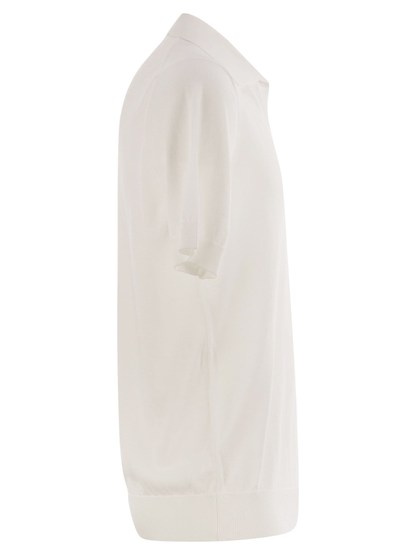 Peserico Men Polo Shirt In Pure Cotton Yarn